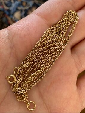 Vintage 12K Gold-Filled Woven Necklace Chain